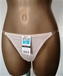 Champagnekleurige String met Transparante Bandjes