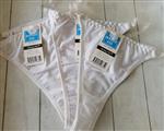 Witte String met Transparante Bandjes XS-S-M