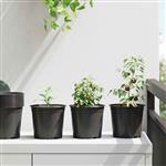 vidaXL Bloempot 200 pcs Zwart Ø 15 x 13 cm Kunststof
