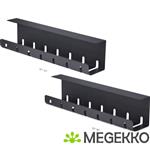StarTech.com 2-Pack Kabelmanagement Tray voor onder bureau, 106cm (53cm per tray), Metalen Kabelgoot