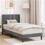 vidaXL Bedframe met hoofdeinde Donkergrijs 100 x 190 cm Fluweel