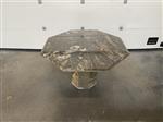 (82) Marmeren eettafel diameter 120 cm.