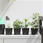 vidaXL Ronde Bloempot 200 pcs Zwart Ø 10 x 8 cm Kunststof