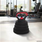 vidaXL 4-in-1 Dumbbell Barbell Kettlebell Set 30 kg Zwart en Rood