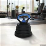 vidaXL 4-in-1 Dumbbell Barbell Kettlebell Set 30 kg Zwart en Blauw
