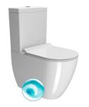 BWS Pura Staand Toilet Rimless Glans Wit SwirlFlush Spoeling PK/SK