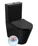 BWS Paco Staand Toilet Rimless Glans Zwart incl. Zitting PK/SK