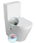 BWS Paco Cleanwash Staand Toilet Rimless Glans Wit incl. Zitting PK/SK