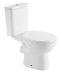 Duoblok Toilet Wiesbaden Brady Staand Rimless PK Met Toiletzitting Glans Wit