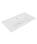 Wastafel Bajo Enkel Met 1 Kraangat 100x46x1,8cm Keramiek Glans Wit