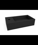 Fontein Lotte Links Rechthoekig 40x22x10cm Solid Surface Mat Zwart