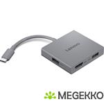 Lenovo GX91R64790 laptop dock & poortreplicator Bedraad USB 3.2 Gen 1 (3.1 Gen 1) Type-C Grijs