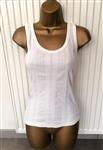 Elegante Geribbelde Roomwitte Tanktop 36-38