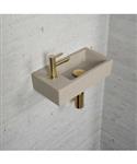 Fonteinset Mat Beige Wiesbaden Color Messing Goud (kraangat links)