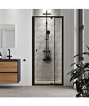 Sealskin Hooked 2-delige Draaideur met Zijwand 90x90 cm 6 mm Helder Glas Mat Zwart
