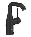 Wastafelmengkraan GROHE Essence M-Size Met Trekwaste Zwart - Matt Black