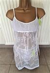 Chique Witte Doorzichtige Babydoll met String 