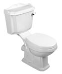 BWS Antik Staand Toilet Rimless Glans Wit Diepspoel Incl. Zitting PK/SK