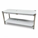 Showroom model RVS Werktafel 1900(b) x 900(h) x 600(d) mm - met onderschap