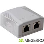 ACT Modulair opbouwdoos shielded 2-voudig CAT6A