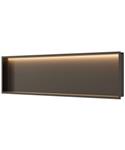Inbouwnis Luca Sanitair Nissen 120x30x6,5cm Met LED Verlichting 3000K RVS Tuscany