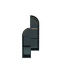 Inbouwnis Luca Sanitair Nissen 115x46x12cm Met LED Verlichting 3000K RVS Gun Metal PVD