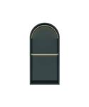 Inbouwnis Luca Sanitair Nissen 2-Vaks 74,5x36x7cm Met LED Verlichting 3000K RVS Gun Metal PVD