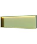 Inbouwnis Luca Sanitair Nissen 120x30x6,5cm Met LED Verlichting 3000K RVS Champagne Goud PVD