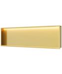 Inbouwnis Luca Sanitair Nissen 120x30x6,5cm Met LED Verlichting 3000K RVS Geborsteld Goud PVD