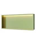 Inbouwnis Luca Sanitair Nissen 90x30x6,5cm Met LED Verlichting 3000K RVS Champagne Goud PVD