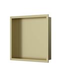 Inbouwnis Luca Sanitair Nissen 30x30x6,5cm RVS Champagne Goud PVD