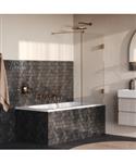 BRAUER Void Badwand 80x140 Helder Glas Incl. Glascoating PVD Koper Geborsteld
