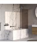 BRAUER Void Badwand 80x140 Brons Glas Incl. Glascoating Chroom