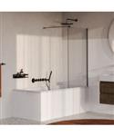 BRAUER Oblivion Badwand 80x140 Helder Glas Incl. Glascoating PVD Gunmetal Geborsteld