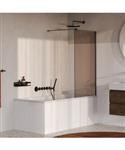 BRAUER Oblivion Badwand 80x140 Brons Glas Incl. Glascoating PVD Gunmetal Geborsteld