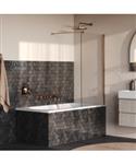 BRAUER Oblivion Badwand 80x140 Helder Glas Incl. Glascoating PVD Koper Geborsteld