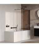 BRAUER Oblivion Badwand 80x140 Brons Glas Incl. Glascoating Mat Zwart