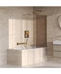 BRAUER Oblivion Badwand 80x140 Brons Glas Incl. Glascoating PVD Goud Geborsteld