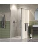 BRAUER Cosmic Nisdeur Draaiend 90x200 Omkeerbaar Helder Glas Incl. Glascoating PVD RVS-Kleurig Gebor
