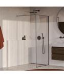 BRAUER Collision Inloopdouche 90x200 Helder Glas Incl. Glascoating PVD Gunmetal Geborsteld