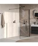 BRAUER Collision Inloopdouche 120x200 Helder Glas Incl. Glascoating Mat Zwart
