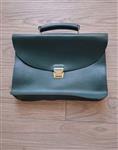 Knappe Donkergroene Vintage Aktetas - Briefcase