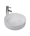 BWS Odon Waskom Mat Wit 36x12,5 cm Rond Keramiek Met Waste Opbouw
