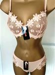 Chique Goudbeige BH met Slip - D Cups