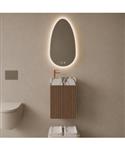 BWS Riga Donker Eiken Japandi Toiletmeubel Met Fontein 40x50x22 cm – Calacatta Viola