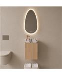 BWS Riga Licht Eiken Japandi Toiletmeubel Met Fontein 40x50x22 cm – Calacatta Viola