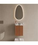 BWS Riga Walnoot Toiletmeubel Met Fontein 40x50x22 cm – Calacatta Viola