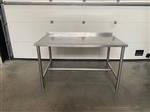 (91) Mooie inox werktafel 150 breed.