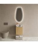 BWS Riga Artisan Eiken Toiletmeubel Met Fontein 40x50x22 cm – Calacatta Viola