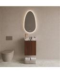 BWS Riga Choco Eiken Toiletmeubel Met Fontein 40x50x22 cm – Calacatta Viola